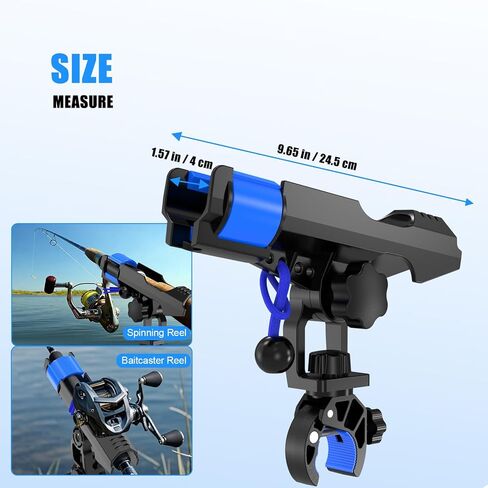 Fishing Rod Holder for Boat, Clamp on Fishing Pole Holders for Boats Fit Round Tube in Kuwait