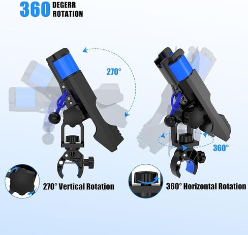 Fishing Rod Holder for Boat, Clamp on Fishing Pole Holders for Boats Fit Round Tube in Kuwait