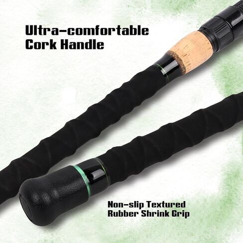Fiblink Surf Fishing Rod، ألياف الكربون الغزل الشاطئ تصفح رود، 2 قطعة / 3 قطعة / 4 قطعة قضيب صيد السفر، تصميم نمط التمويه الأخضر، صيد الأمواج 9'6 "/ 10' / 12' / 15' in Kuwait