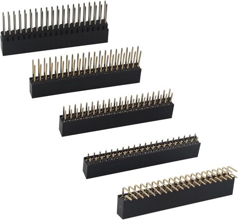 ZDE 2x20 40 Pin Stacking Female Header Kit GPIO Stacking Header Extender Pico Header Pack for Raspberry Pi 5/4B/3B+/3B/2B/B+/A+/Zero/Zero W/Zero 2 W (8 Specifications 16pcs) in Saudi Arabia
