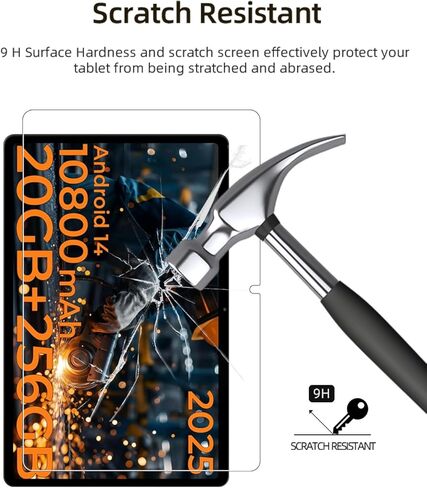 واقي شاشة لجهاز HOTWAV R10 Pro Rugged Tablet Android 14 10.1 بوصة، غشاء زجاجي مقوى مقاوم للخدش عالي الدقة لحماية السقوط من HOTWAV R10 Pro، حساس للمس، مضاد لبصمات الأصابع، عبوتان. in Kuwait