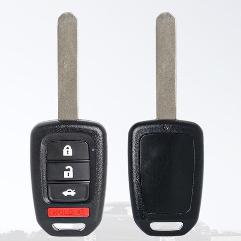 MechanMagic Key Fob استبدال جهاز التحكم عن بعد يناسب Honda Accord 2016 2017 / Civic 2016-2020 MLBHLIK6-1TA دخول بدون مفتاح التحكم عن بعد مفتاح غير مقطوع 4 أزرار 433Mhz 35118-T2A-A60 (مجموعة من 2) in Kuwait
