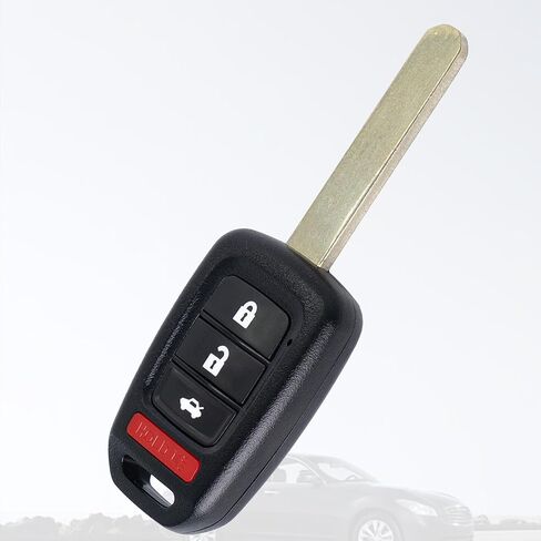 MechanMagic Key Fob استبدال جهاز التحكم عن بعد يناسب Honda Accord 2016 2017 / Civic 2016-2020 MLBHLIK6-1TA دخول بدون مفتاح التحكم عن بعد مفتاح غير مقطوع 4 أزرار 433Mhz 35118-T2A-A60 (مجموعة من 2) in Kuwait