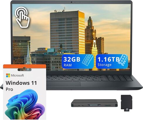 لاب توب ديل انسبايرون 15.6 بوصة فل اتش دي، انتل i5-1334U، ذاكرة الوصول العشوائي 16 جيجا، تخزين 672 جيجا (512 جيجا اس اس دي + 160 جيجا مجموعة قاعدة تركيب)، انتل الترا اتش دي جرافيك، لوحة أرقام، كاميرا ويب 720 بكسل، ويندوز 11 برو، أسود in Kuwait