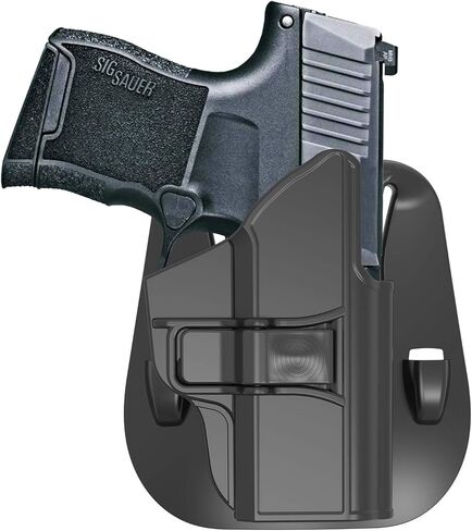 حافظات Sig P365، حافظة OWB لـ Sig Sauer P365 / P365 SAS / P365X / Sig Sauer P365XL مسدسات، حزام خصر خارجي بوليمر تكتيكي مع حامل مجداف قابل للتعديل 60 درجة، اليد اليمنى in Kuwait