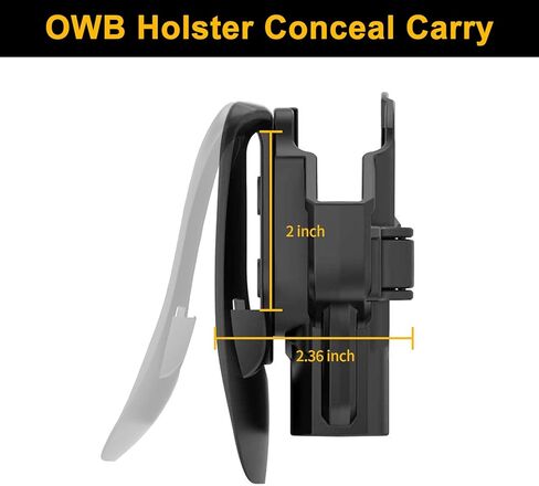 حافظات Sig P365، حافظة OWB لـ Sig Sauer P365 / P365 SAS / P365X / Sig Sauer P365XL مسدسات، حزام خصر خارجي بوليمر تكتيكي مع حامل مجداف قابل للتعديل 60 درجة، اليد اليمنى in Kuwait