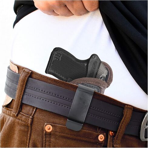 Brown Inside Waistband Gun Holster for Men/Women for Most Small 380, Keltec, Ruger LCP, Diamond Back, Small 25 & 22 Cal Eco Leather Concealed Handgun Holster 9mm. Pistol Holsters by Houston in Saudi Arabia