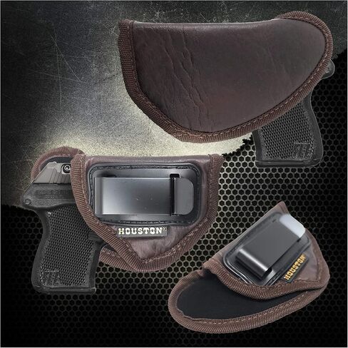 Brown Inside Waistband Gun Holster for Men/Women for Most Small 380, Keltec, Ruger LCP, Diamond Back, Small 25 & 22 Cal Eco Leather Concealed Handgun Holster 9mm. Pistol Holsters by Houston in Saudi Arabia