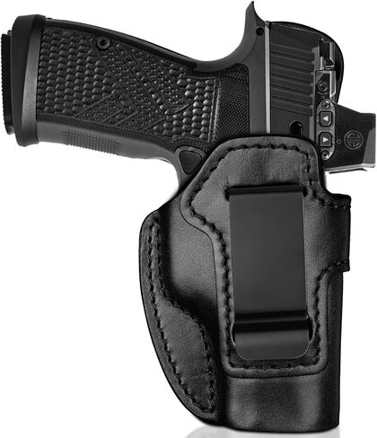 حافظة جلدية IWB لـ P365 Fuse وAXG Legion وX Macro وP365XL، حافظة حمل مخفية جاهزة للبصريات لـ P365-AXG، مشبك فولاذي يناسب حزام 1.75 بوصة، حزام الخصر الداخلي، لون أسود، اليد اليمنى/اليسرى in Kuwait