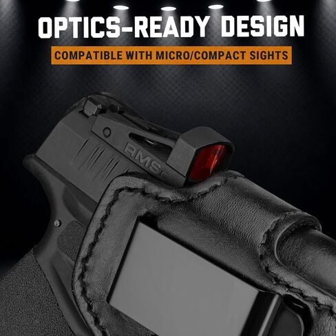 حافظة جلدية IWB لـ P365 Fuse وAXG Legion وX Macro وP365XL، حافظة حمل مخفية جاهزة للبصريات لـ P365-AXG، مشبك فولاذي يناسب حزام 1.75 بوصة، حزام الخصر الداخلي، لون أسود، اليد اليمنى/اليسرى in Kuwait