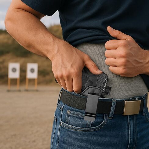 حافظة جلدية IWB لـ P365 Fuse وAXG Legion وX Macro وP365XL، حافظة حمل مخفية جاهزة للبصريات لـ P365-AXG، مشبك فولاذي يناسب حزام 1.75 بوصة، حزام الخصر الداخلي، لون أسود، اليد اليمنى/اليسرى in Kuwait