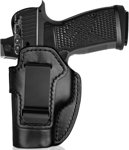 حافظة جلدية IWB لـ P365 Fuse وAXG Legion وX Macro وP365XL، حافظة حمل مخفية جاهزة للبصريات لـ P365-AXG، مشبك فولاذي يناسب حزام 1.75 بوصة، حزام الخصر الداخلي، لون أسود، اليد اليمنى/اليسرى in Kuwait