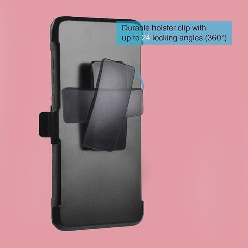 متوافق مع هاتف Samsung Galaxy S10 (6.1 بوصة) SM-G973 - جراب هجين مع حامل/مشبك حزام - CV1 أسود in Kuwait