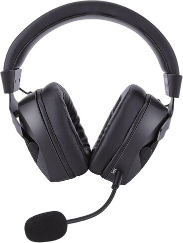 GOWENIC 2.4GHz Wireless Gaming Headset, Clear Sound Quality, Super Low Latency, Adjustable Noise Cancellation, with 0.5mm Headphone Jack and 50mm Driver Unit (Black and White) in Saudi Arabia