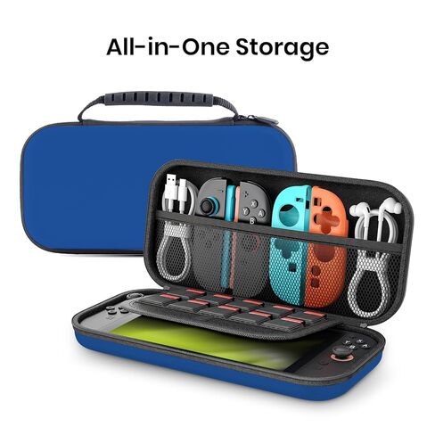 Head Case Designs Blue Hard Storage Travel Carry Case and Screen Protector Compatible with Nintendo Switch 2 in Saudi Arabia