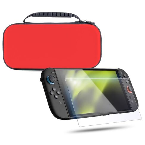 Head Case Designs Red Hard Storage Travel Carry Case and Screen Protector Compatible with Nintendo Switch 2 in Saudi Arabia