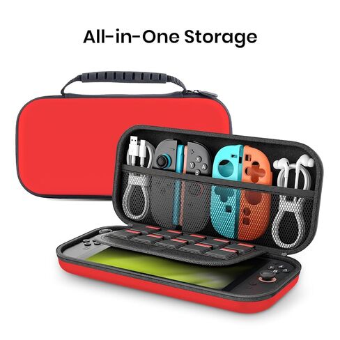 Head Case Designs Red Hard Storage Travel Carry Case and Screen Protector Compatible with Nintendo Switch 2 in Saudi Arabia