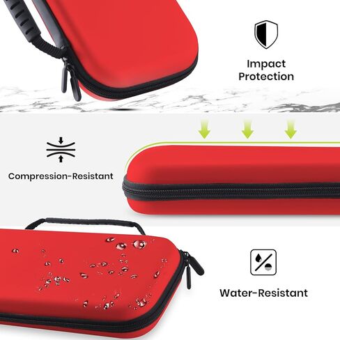 Head Case Designs Red Hard Storage Travel Carry Case and Screen Protector Compatible with Nintendo Switch 2 in Saudi Arabia