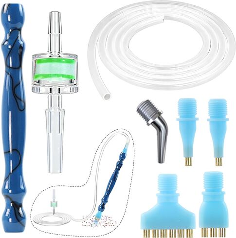 Vacuum Diamond Painting Pen Replacement Kit, Screw Diamond Pen with Silicone Tube & Filters & Multiplacers (1/3/6/Elbow Heads) for Most Vacuum Pens, Diamond Art Accessories (Colorful + White) in Saudi Arabia