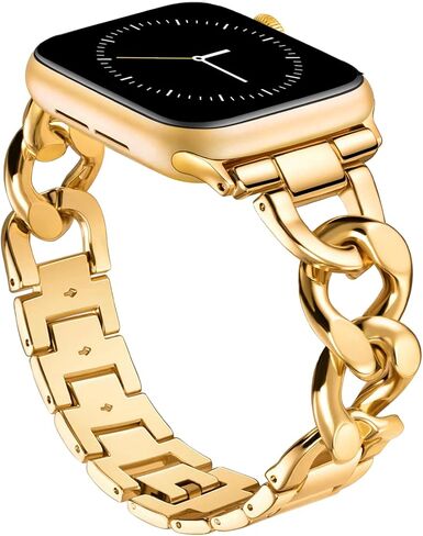 Watch Bands for Women Compatible with Apple Watch 38mm 40mm 41mm 42mm 44mm 45mm 46mm 49mm Metal Band Cowboy Steel Chain Bracelet for iWatch Series 11 10 9 8 7 6 5 4 SE 3/2/1 Women Dressy Watch Band in Saudi Arabia