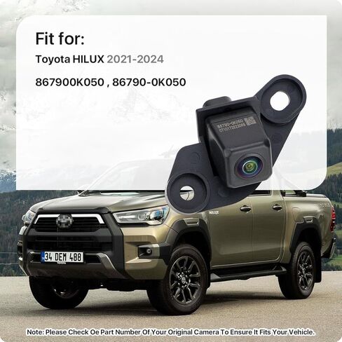 استبدال كاميرا الرؤية الخلفية 867900K050 لسيارة Toyota HILUX 2021-2024، كاميرا احتياطية OE تحل محل 86790-0K050 بواسطة GreenYi in Kuwait