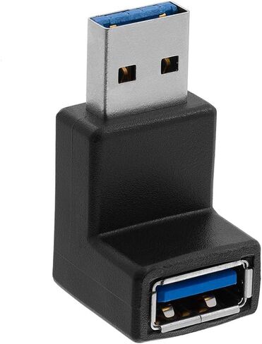 Cmple - 90 درجة USB 3.0 ذكر إلى أنثى محول حتى الزاوية اليمنى قابس إلى جاك موصل محول موسع للكمبيوتر المحمول القرص الصلب لوحة المفاتيح الماوس (USB 3.0 ذكر إلى أنثى 90 درجة) in Saudi Arabia