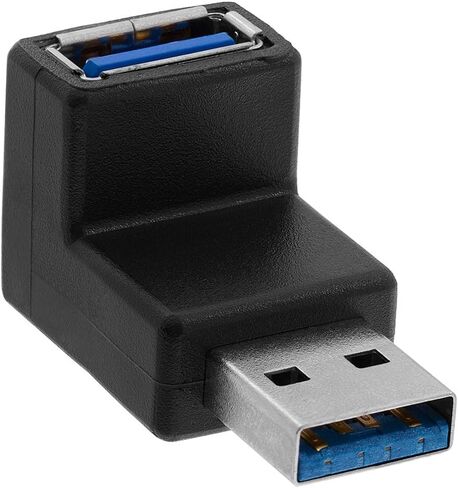 Cmple - 90 درجة USB 3.0 ذكر إلى أنثى محول حتى الزاوية اليمنى قابس إلى جاك موصل محول موسع للكمبيوتر المحمول القرص الصلب لوحة المفاتيح الماوس (USB 3.0 ذكر إلى أنثى 90 درجة) in Saudi Arabia