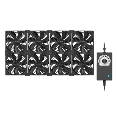 High Speed Large Air Volume Mining Machine Fan 120MM 3000RPM Workstation Cabinet Fan Server System Fan Kit(5 Fan,EU Plug) in Saudi Arabia