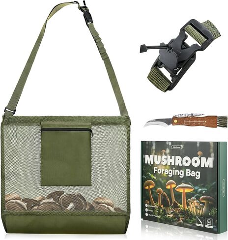 Mellbree Mushroom Foraging Kit - Morel Mushroom Knife, Hunting Bag and Gift for Lovers in Saudi Arabia