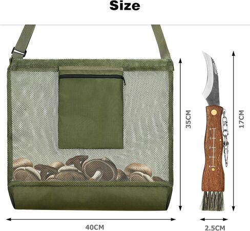 Mellbree Mushroom Foraging Kit - Morel Mushroom Knife, Hunting Bag and Gift for Lovers in Saudi Arabia