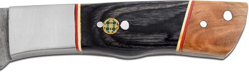 Handmade 9-Inches Custom Damascus Steel Fixed Blade Hunting Knife With Sheath in Kuwait