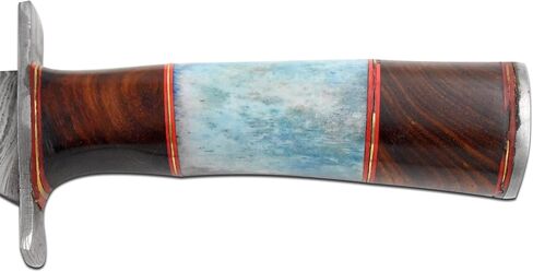 Handmade Custom Real Damascus Camping Fixed Blade Hunting Knife With Sheath in Kuwait