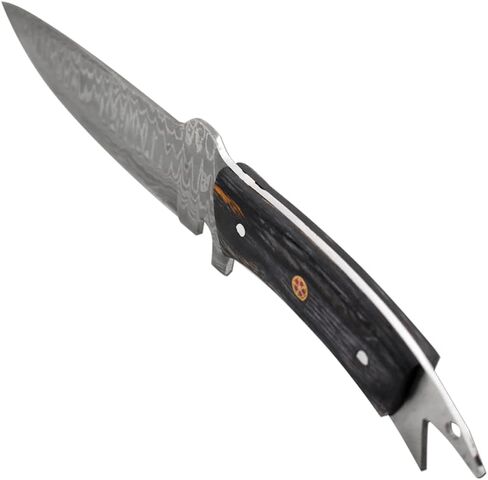 Handmade Custom Damascus Hunting Knife | Bush-craft Knife with Sheath | EDC Survival Knife for Men | Fixed Blade (324) in Kuwait