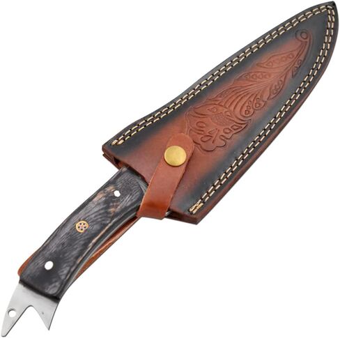 Handmade Custom Damascus Hunting Knife | Bush-craft Knife with Sheath | EDC Survival Knife for Men | Fixed Blade (324) in Kuwait