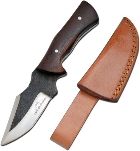 Handmade High Carbon Steel Fix Blade Hunting Knife (Orange) in Kuwait