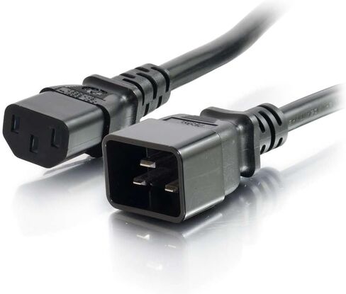 سلك طاقة C2G، سلك تمديد قصير، سلك تمديد الطاقة، 14 AWG، 250 فولت، أسود، 6 أقدام (1.82 متر)، كابلات للذهاب 10349 in Kuwait