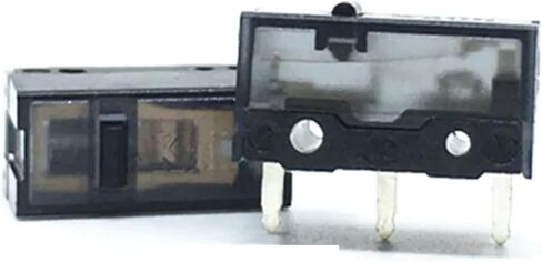 5Pcs switch 80M life gaming Switch 3Pin black dot used on computer mice left right button Black in Saudi Arabia