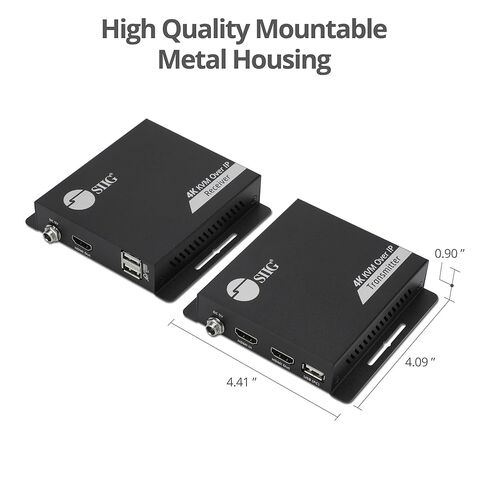 SIIG HDMI 4K30Hz KVM Over IP Extender - 394ft - Over IP KVM Extender - One to Many - HDMI Loop-Out - Downscaler - Low-Latency (CE-H27R11-S1) in Saudi Arabia