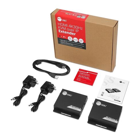 SIIG HDMI 4K30Hz KVM Over IP Extender - 394ft - Over IP KVM Extender - One to Many - HDMI Loop-Out - Downscaler - Low-Latency (CE-H27R11-S1) in Saudi Arabia