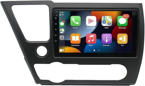 راديو سيارة 2+32 جيجا متوافق مع Honda Civic 2013-2017 (الإصدار الأمريكي)، شاشة لمس 9 بوصة HD Android 12 مع CarPlay لاسلكي Android Auto داخل لوحة القيادة GPS بلوتوث FM WIFI DSP SWC Mirroring in Kuwait