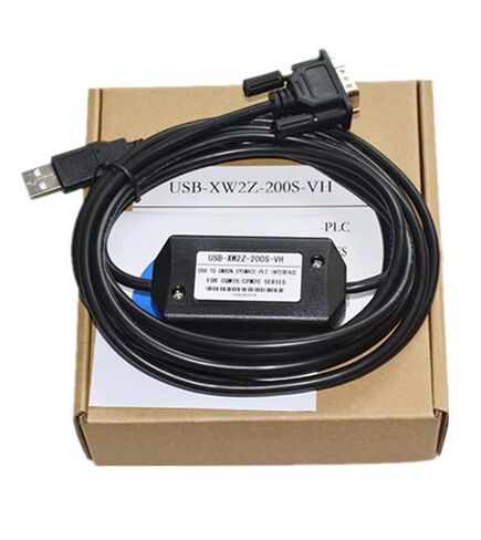 متوافق مع USB-XW2Z-200S-VH PLC برمجة تحميل كابل كابل برمجة سلسلة CQM1H/CPM2C أسود (3 متر) in Kuwait