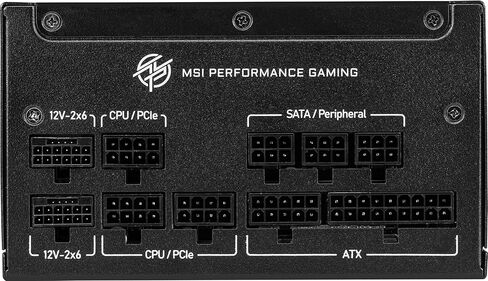 MSI MPG A1250GS PCIE5 II، مصدر طاقة للألعاب بقدرة 1250 وات، 80+ ذهبي، كابلات مزدوجة 12V-2x6، مكثف من فئة الخادم، ATX 3.1 وPCIe 5.1 جاهز، منخفض الضوضاء، 8 دبابيس PCIe × 3، ضمان 10 سنوات in Kuwait