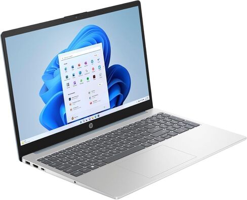 كمبيوتر محمول شخصي HP 15-FC000، 2025، شاشة 15.6 بوصة 1920x1080 تعمل باللمس، AMD-8 Core Ryzen 7 7730U، 16 جيجابايت DDR4، 512 جيجابايت SSD، Win11 Pro، Wi-Fi 6، BT 5.3، كاميرا عالية الدقة 720 بكسل، فضي طبيعي in Kuwait