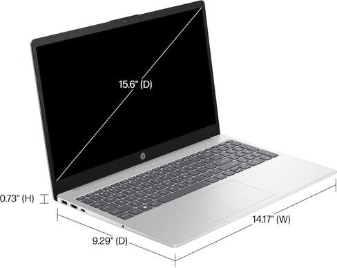كمبيوتر محمول شخصي HP 15-FC000، 2025، شاشة 15.6 بوصة 1920x1080 تعمل باللمس، AMD-8 Core Ryzen 7 7730U، 16 جيجابايت DDR4، 512 جيجابايت SSD، Win11 Pro، Wi-Fi 6، BT 5.3، كاميرا عالية الدقة 720 بكسل، فضي طبيعي in Kuwait