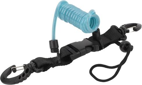ZJchao Scuba Diving Lanyard Scuba Diving Coil Landyard Camera Lanyard Arrow Storage Case Buckle Accessories Stainless Steel Wire Spring Coiled Camera for Light Tool in Saudi Arabia