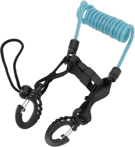 ZJchao Scuba Diving Lanyard Scuba Diving Coil Landyard Camera Lanyard Arrow Storage Case Buckle Accessories Stainless Steel Wire Spring Coiled Camera for Light Tool in Saudi Arabia