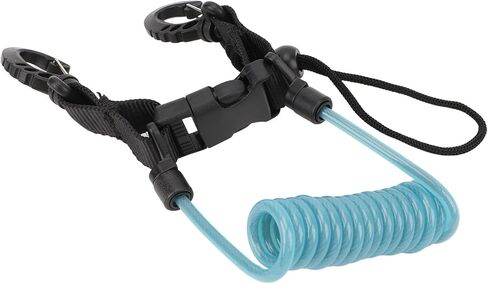 ZJchao Scuba Diving Lanyard Scuba Diving Coil Landyard Camera Lanyard Arrow Storage Case Buckle Accessories Stainless Steel Wire Spring Coiled Camera for Light Tool in Saudi Arabia