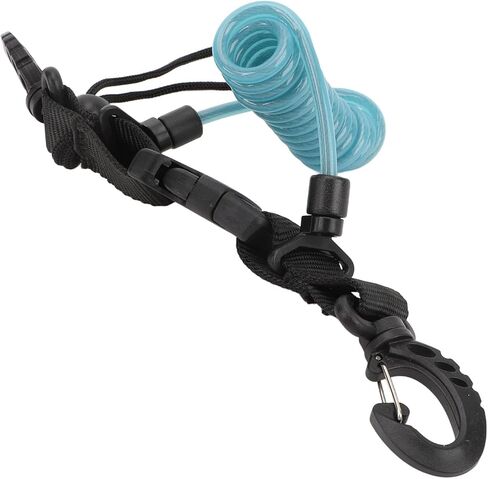 ZJchao Scuba Diving Lanyard Scuba Diving Coil Landyard Camera Lanyard Arrow Storage Case Buckle Accessories Stainless Steel Wire Spring Coiled Camera for Light Tool in Saudi Arabia