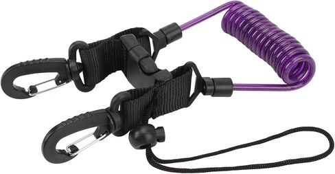 ZJchao Scuba Diving Lanyard Scuba Diving Coil Landyard Camera Lanyard Arrow Storage Case Buckle Accessories Stainless Steel Wire Spring Coiled Camera for Light Tool in Saudi Arabia