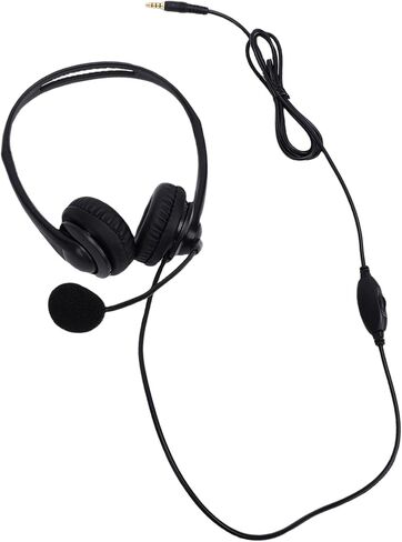 Yoidesu Wired Headphones, Adjustable Microphone Boom Noise Cancelling Mic 30mm HD Speakers Inline Volume Control, with 3.5mm Jack, for PC Laptop Phone Zoom Calls Online Meetings OS X in Saudi Arabia